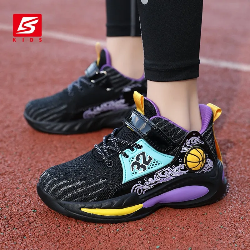 Children Sneakers Sports Running Shoes Light Breathable Light Non-Slip Boys Girls High-Quality Kids Basketball Shoes