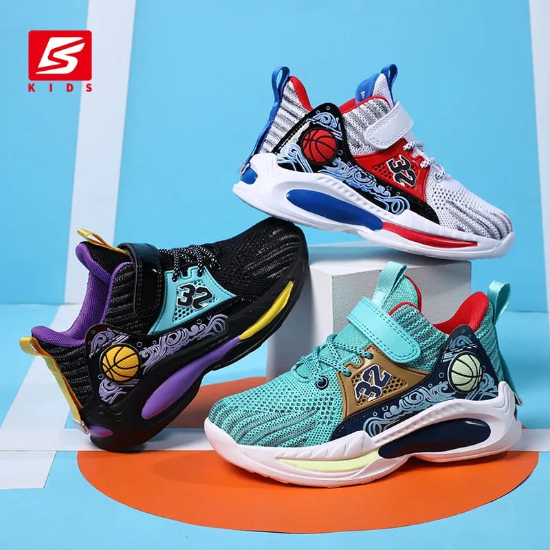 Children Sneakers Sports Running Shoes Light Breathable Light Non-Slip Boys Girls High-Quality Kids Basketball Shoes