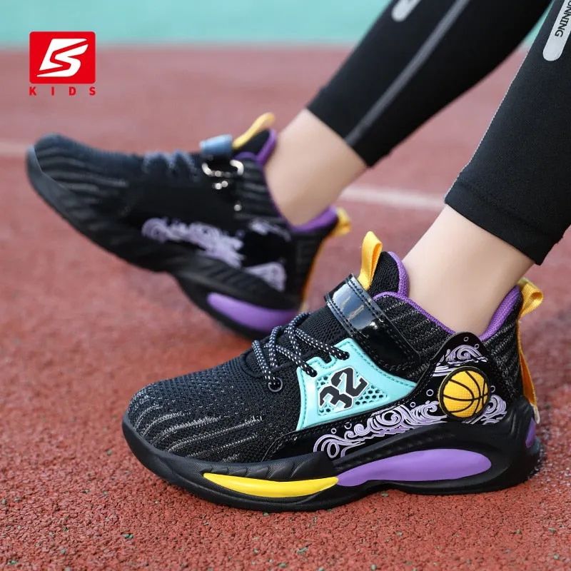 Children Sneakers Sports Running Shoes Light Breathable Light Non-Slip Boys Girls High-Quality Kids Basketball Shoes