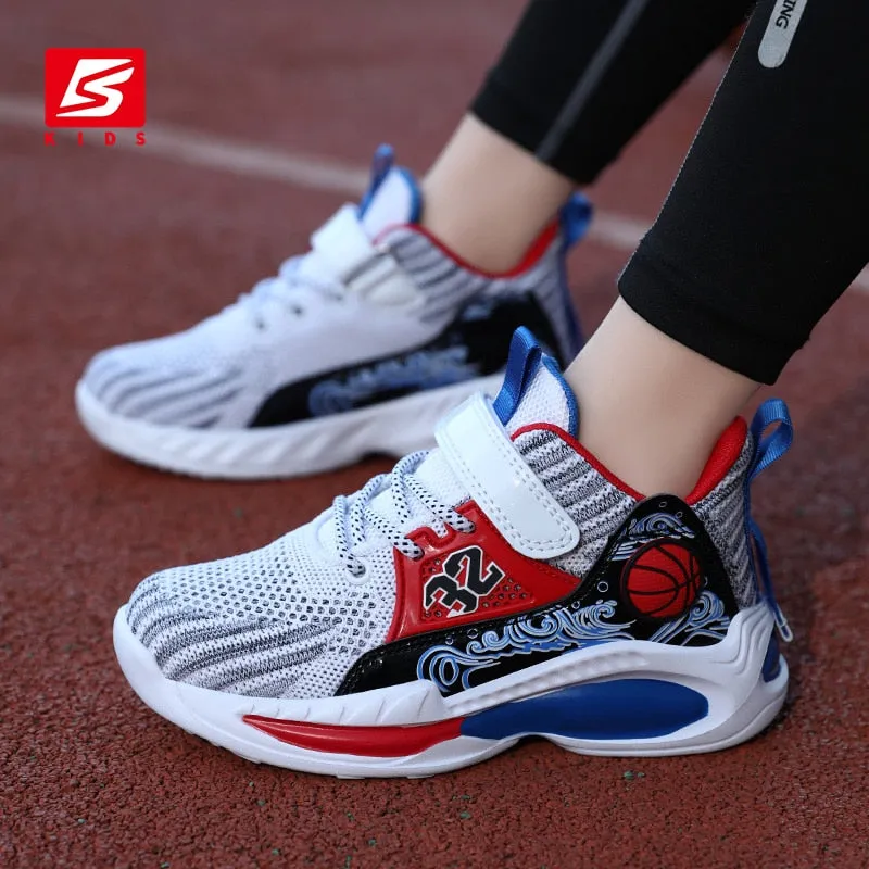 Children Sneakers Sports Running Shoes Light Breathable Light Non-Slip Boys Girls High-Quality Kids Basketball Shoes