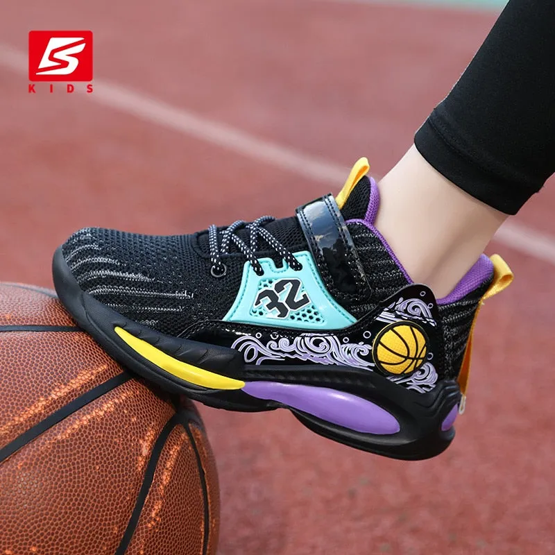 Children Sneakers Sports Running Shoes Light Breathable Light Non-Slip Boys Girls High-Quality Kids Basketball Shoes