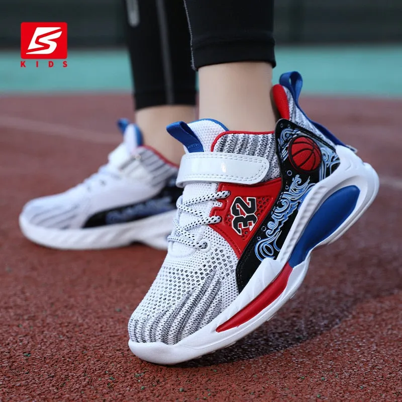 Children Sneakers Sports Running Shoes Light Breathable Light Non-Slip Boys Girls High-Quality Kids Basketball Shoes