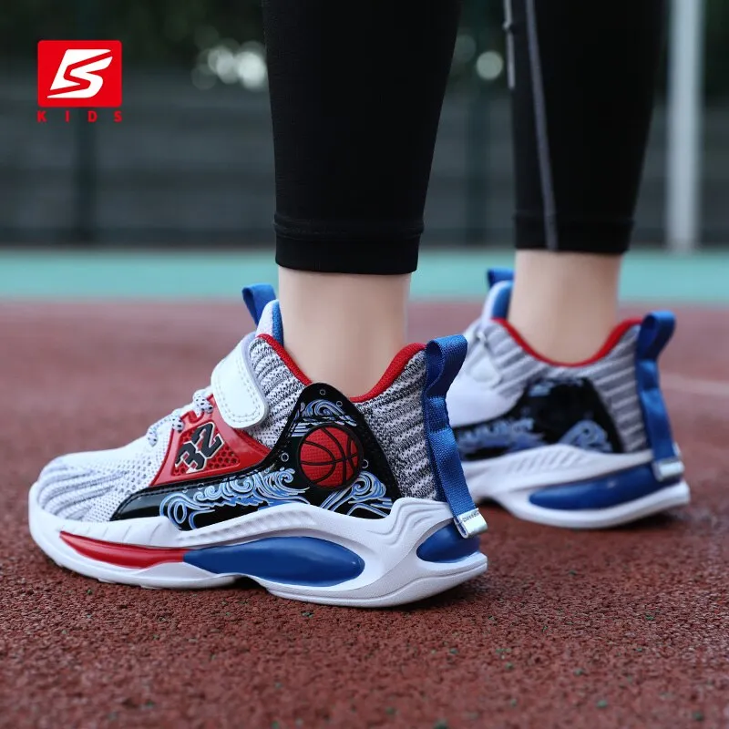 Children Sneakers Sports Running Shoes Light Breathable Light Non-Slip Boys Girls High-Quality Kids Basketball Shoes