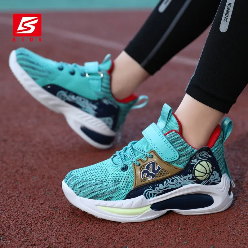 Children Sneakers Sports Running Shoes Light Breathable Light Non-Slip Boys Girls High-Quality Kids Basketball Shoes