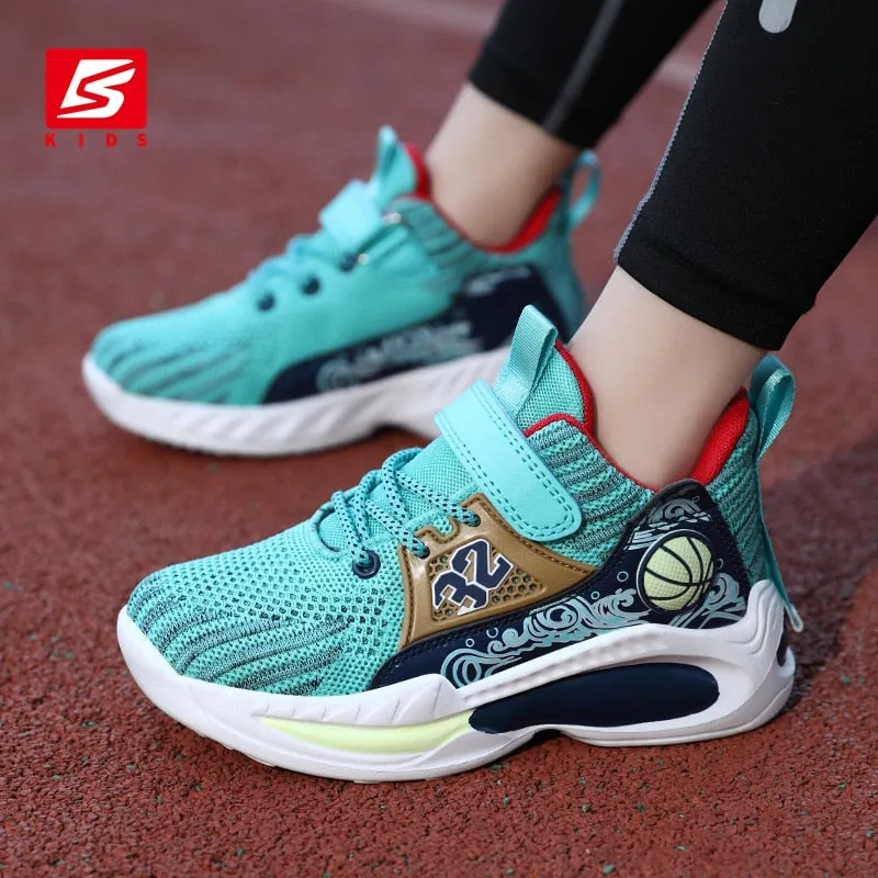 Children Sneakers Sports Running Shoes Light Breathable Light Non-Slip Boys Girls High-Quality Kids Basketball Shoes