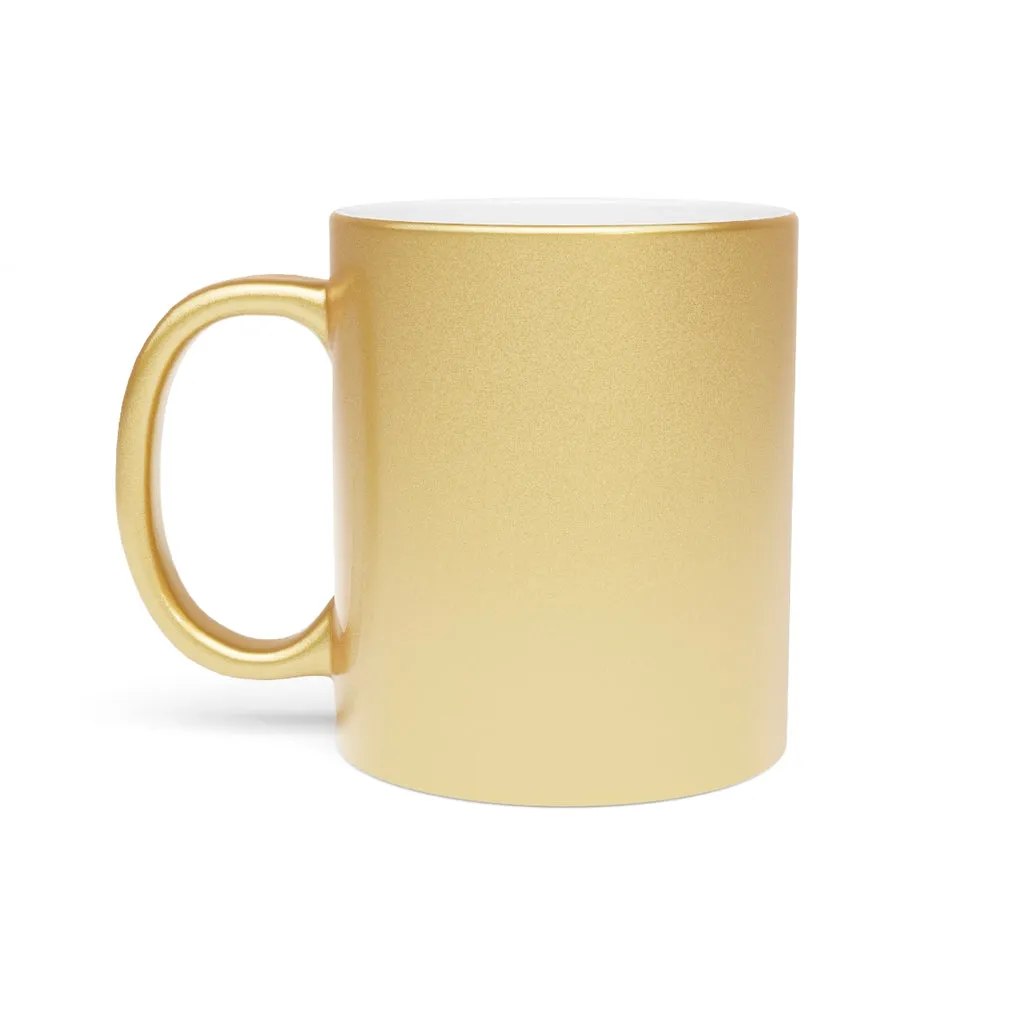 Christmas Tree Metallic Mug (Silver / Gold)