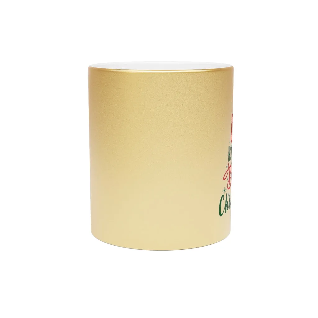 Christmas Tree Metallic Mug (Silver / Gold)