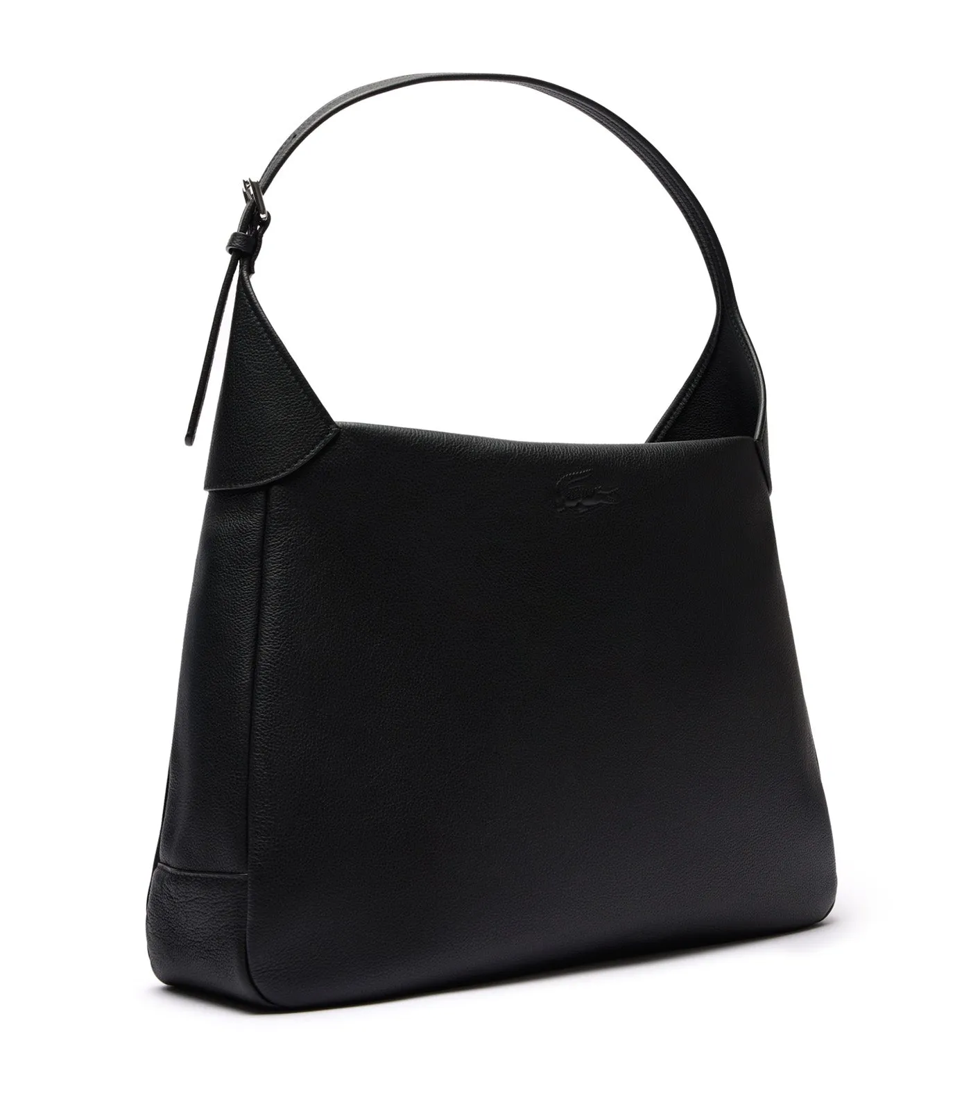 City Court Leather Hobo Bag Noir