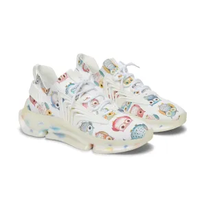 Colorful Owls Women's Mesh Sneakers