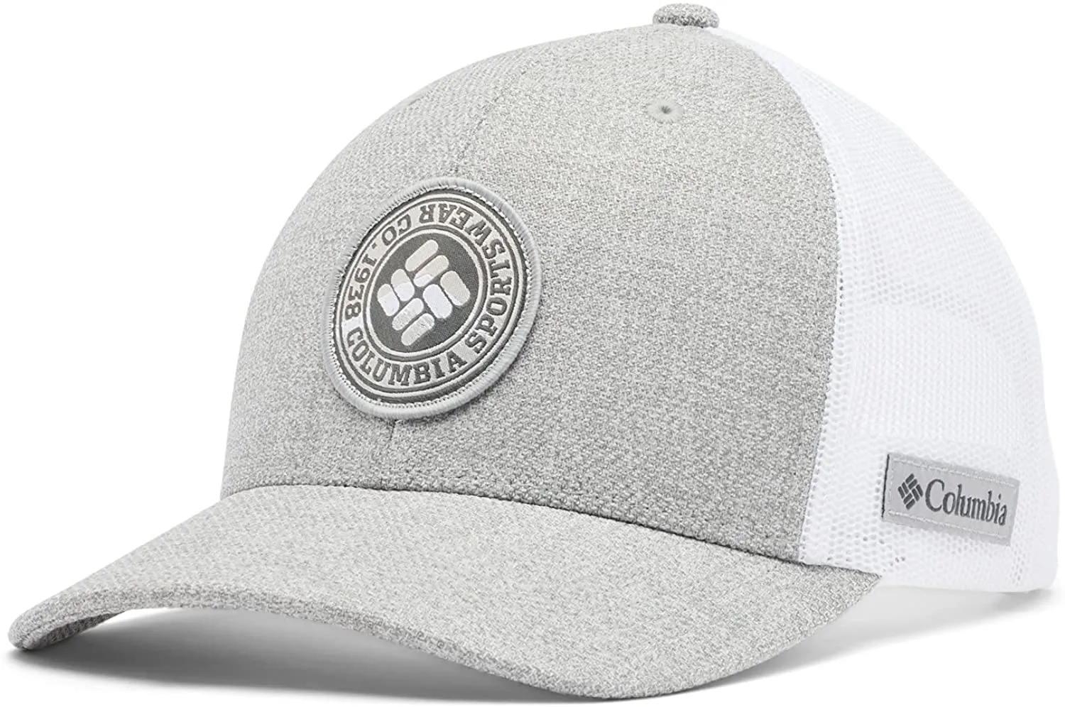 Columbia Mesh Snap Back Hat, Grey Heather, One Size