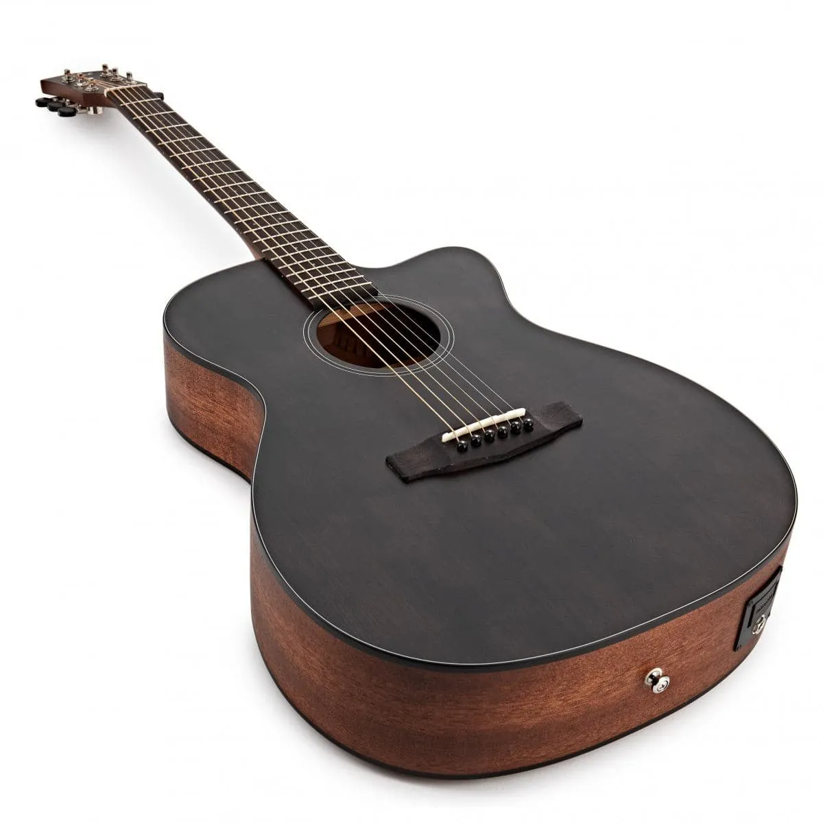 Cort Core Electro Acoustic Guitar - Solid Spruce - Trans Black