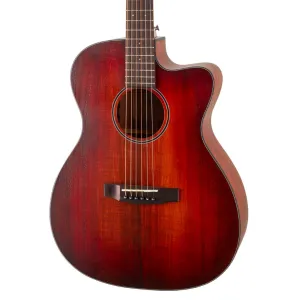 Cort Core-OC ABW OPLB OM All Solid Blackwood Cutaway Acoustic Guitar Open Pore Light Burst W/case