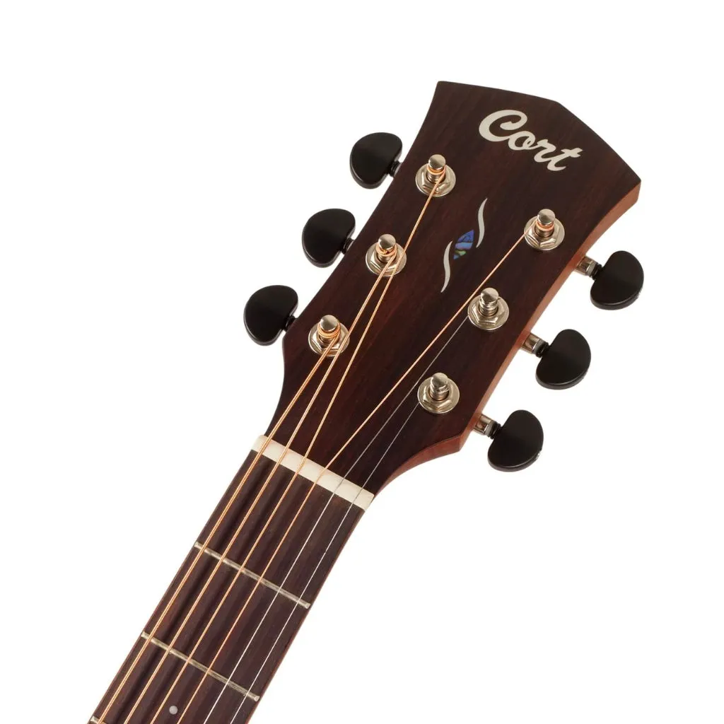 Cort Core-OC ABW OPLB OM All Solid Blackwood Cutaway Acoustic Guitar Open Pore Light Burst W/case