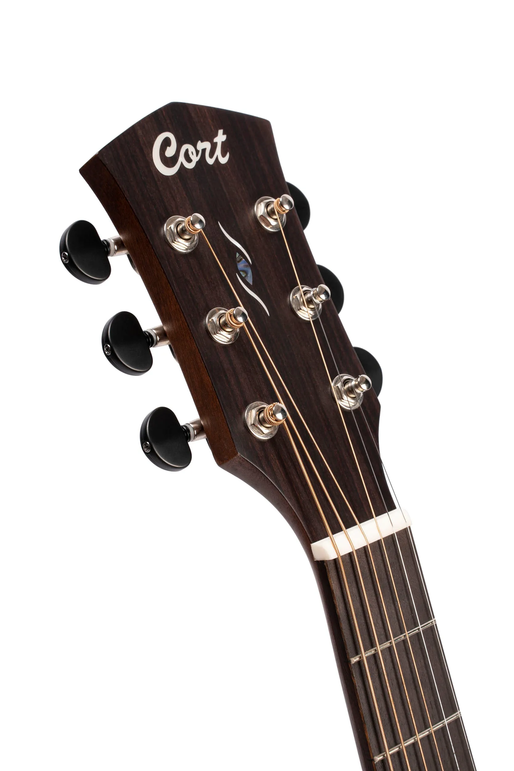 Cort COREOCOPBB Core Series Mahogany Acoustic-Electric Guitar, Open Pore Black Burst With Case