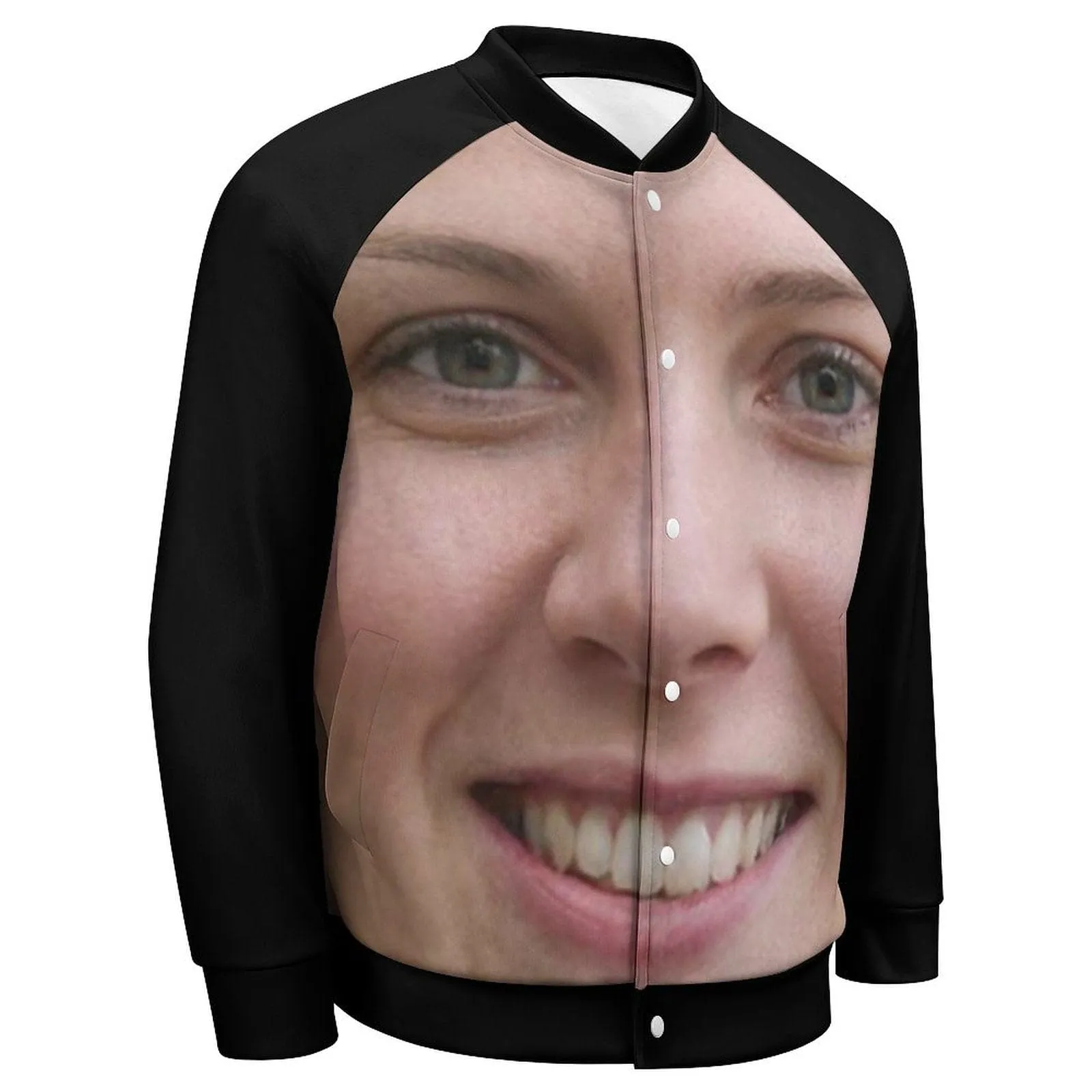 Custom Big Face Couple Funny Women/Men's Bomber Jacket Unisex Outerwear