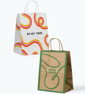 Custom Shopping Bags With Low Minimums & CMYK Printing.