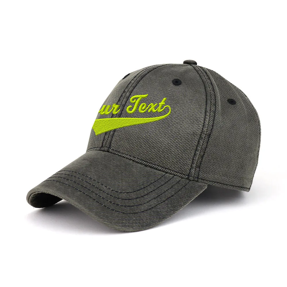 Customized Swoosh and Tail Washed Waxed Cotton Cap