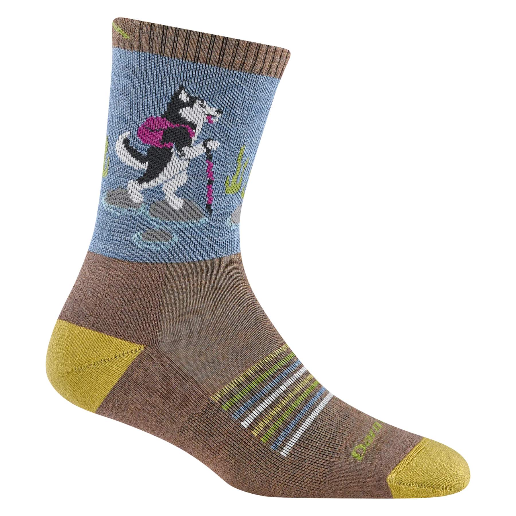 Darn Tough Women's Critter Club Micro Crew Lightweight Hiking Sock - Bark