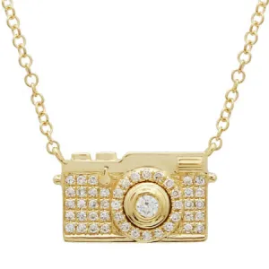 Diamond Camera Necklace