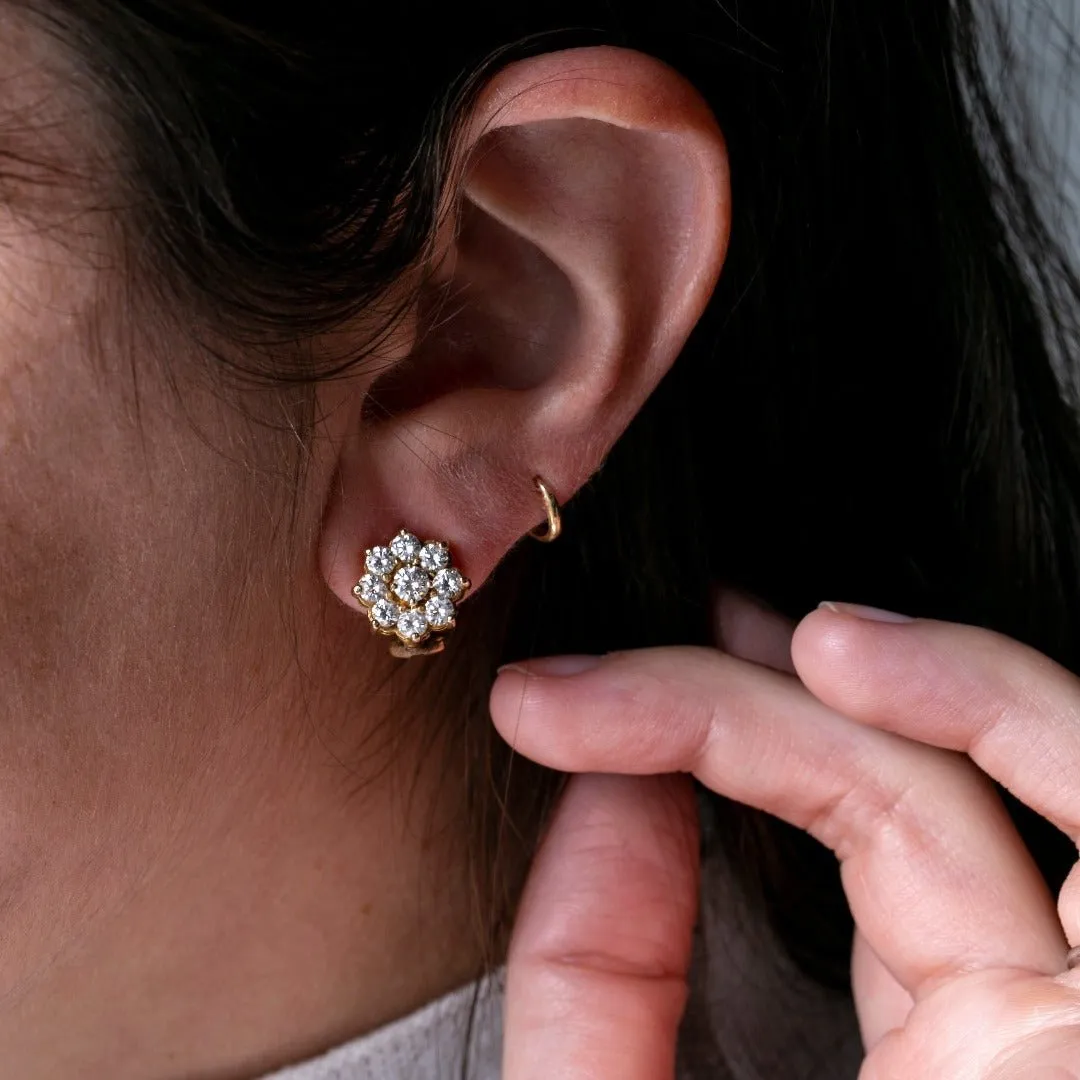 Diamond Cluster Earrings