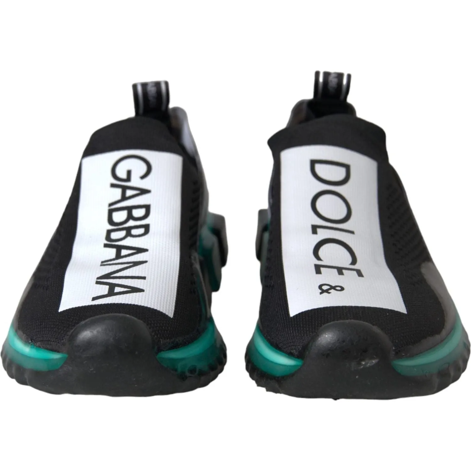 Dolce & Gabbana Black Blue Sorrento Slip On Sneakers Shoes