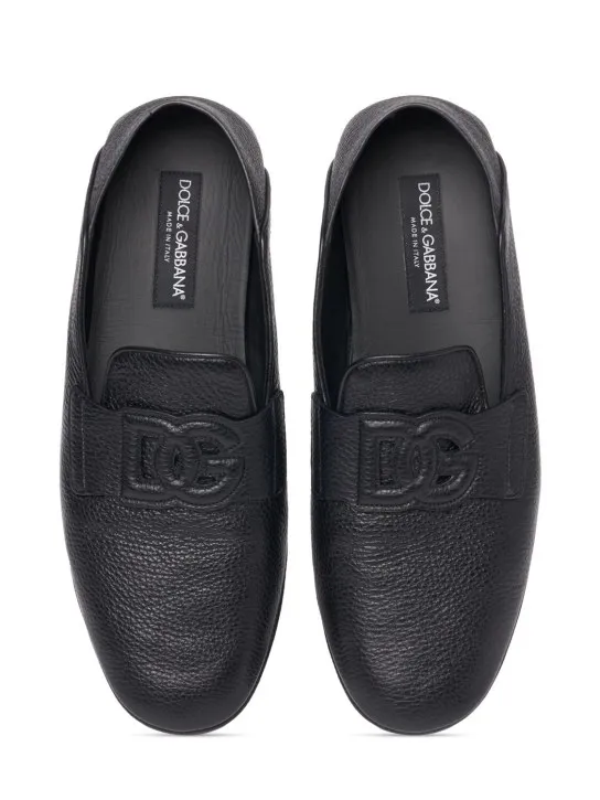 Dolce&amp;Gabbana   DG Driver leather loafer 