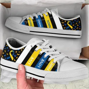 Down Syndrome Shoes Plaid Low Top Shoes, Best Canvas Shoes, Low Top Sneaker