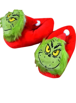 Dr. Seuss' Santa Grinch Unisex Kid's Slippers