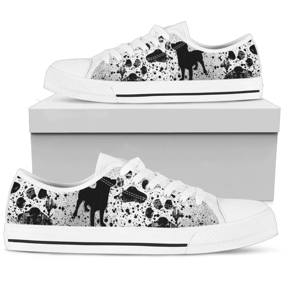 Dreaming Of Dogs White Low Top Sneakers Stylish And Comfortable Footwear, Dog Printed Shoes, Canvas Shoes For Men, Women