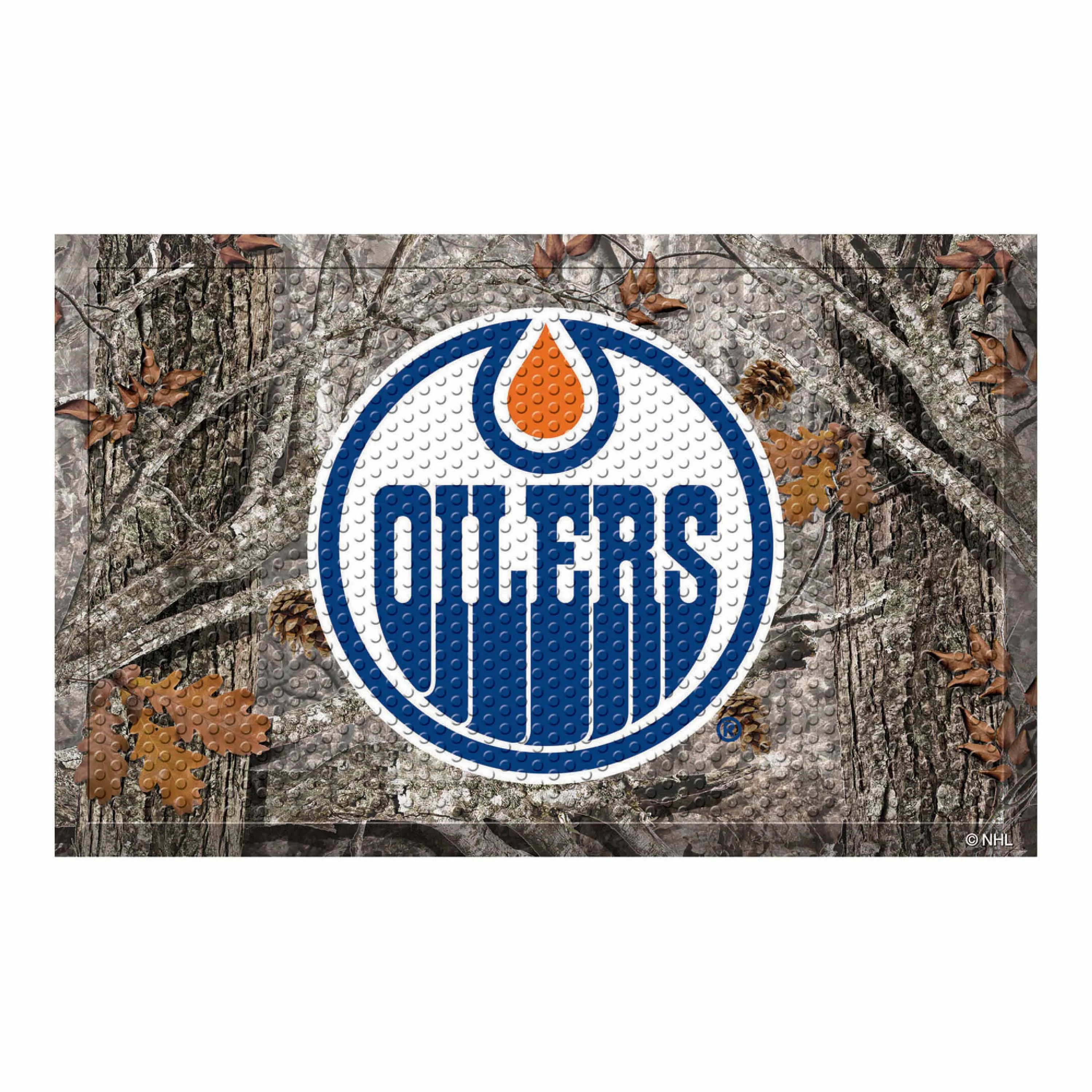 Edmonton Oilers Rubber Scraper Door Mat Camo