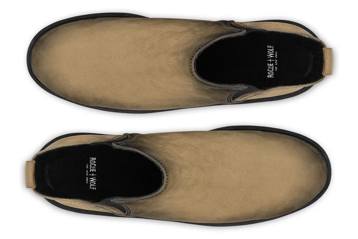 Elder Hide Chelsea Boots - Comfy Slip-On - Soft & Water-Resistant Micro-Suede Vegan Shoes