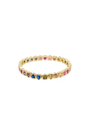 Erin Wachs Small Heart Stretch Bracelet - MULTI