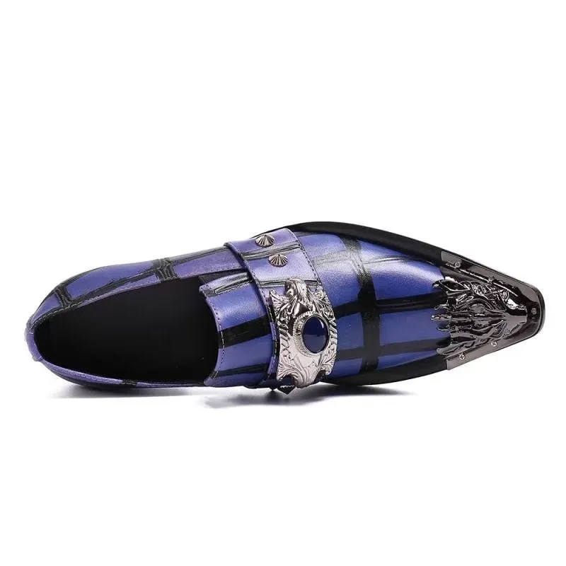 ExoticLux Leather Slip-on Loafers