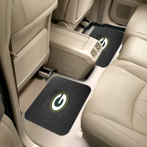 Fanmats Green Bay Packers Back Seat Car Utility Mats - 2 Piece Set