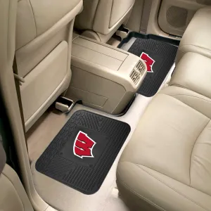 Fanmats Wisconsin Badgers Back Seat Car Utility Mats - 2 Piece Set