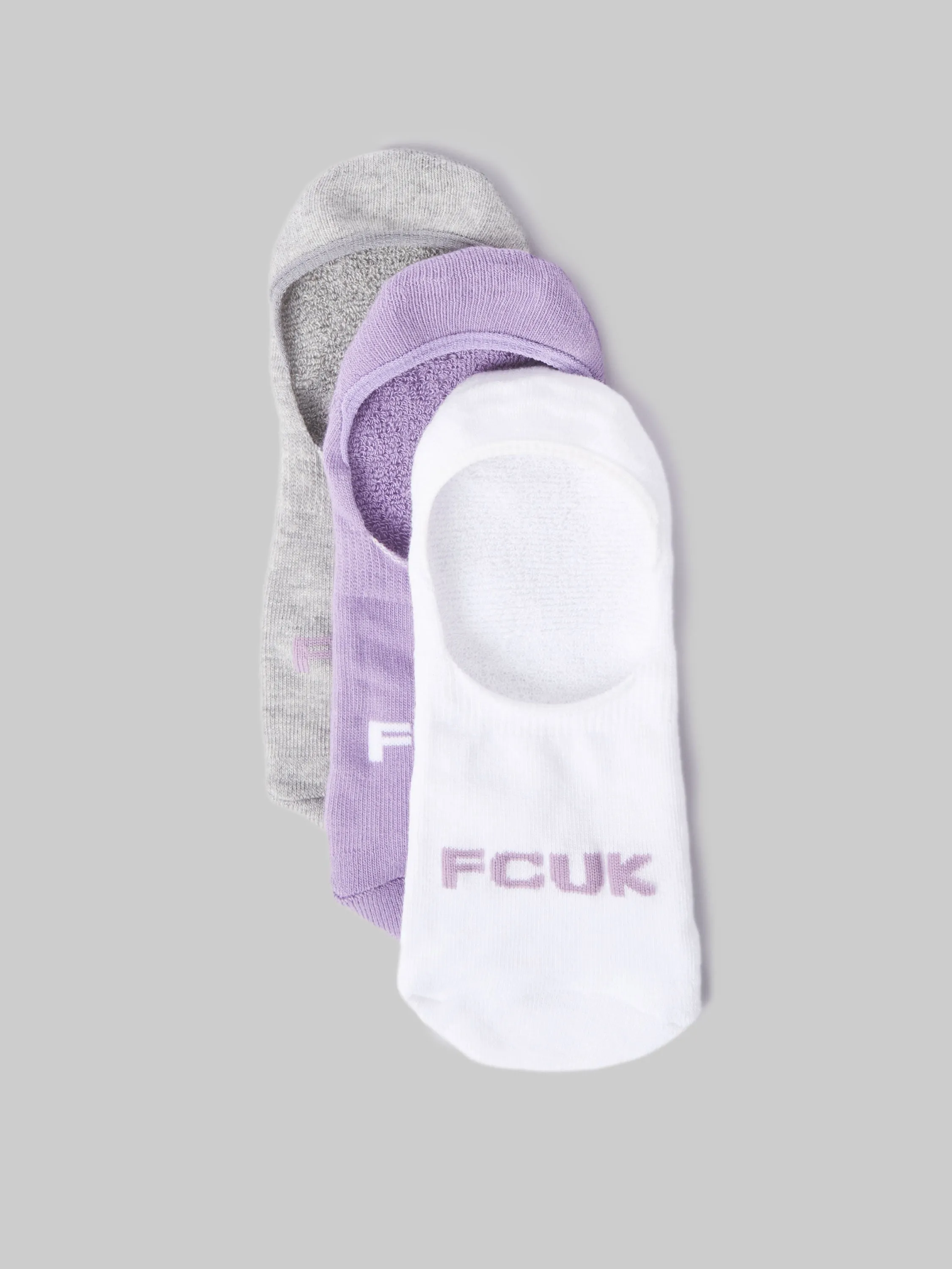 FCUK 3 Pack Invisible Socks