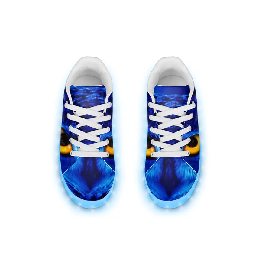 Flashy Blue Owl Trainers