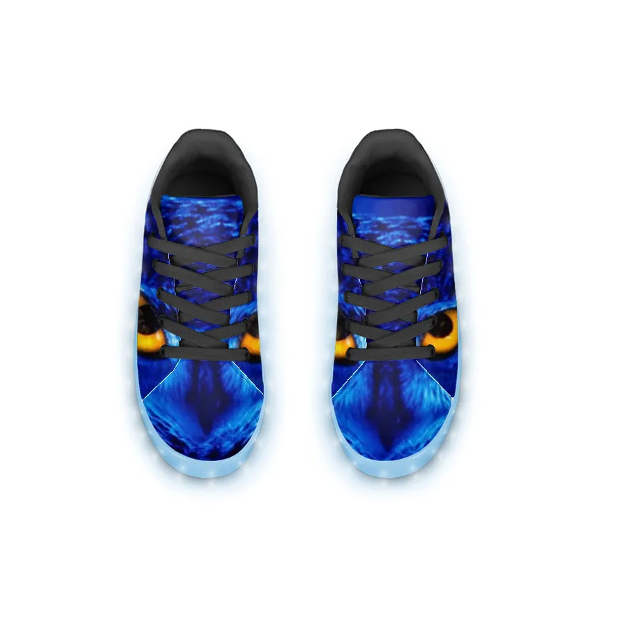 Flashy Blue Owl Trainers