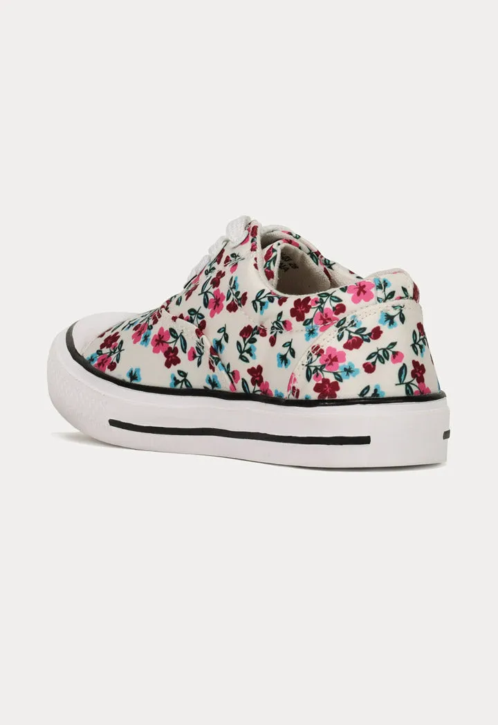 Floral Printed Low Top Sneakers