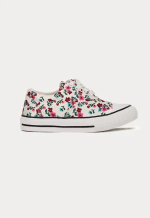 Floral Printed Low Top Sneakers