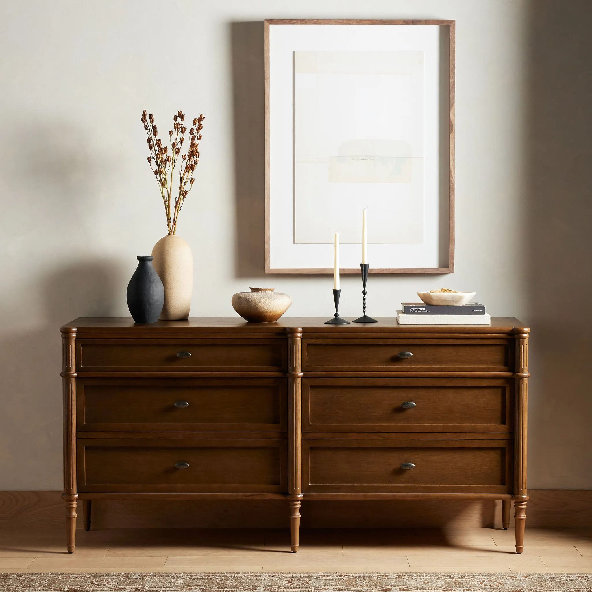 Four Hands Toulouse 6 Drawer Dresser in Toasted Oak