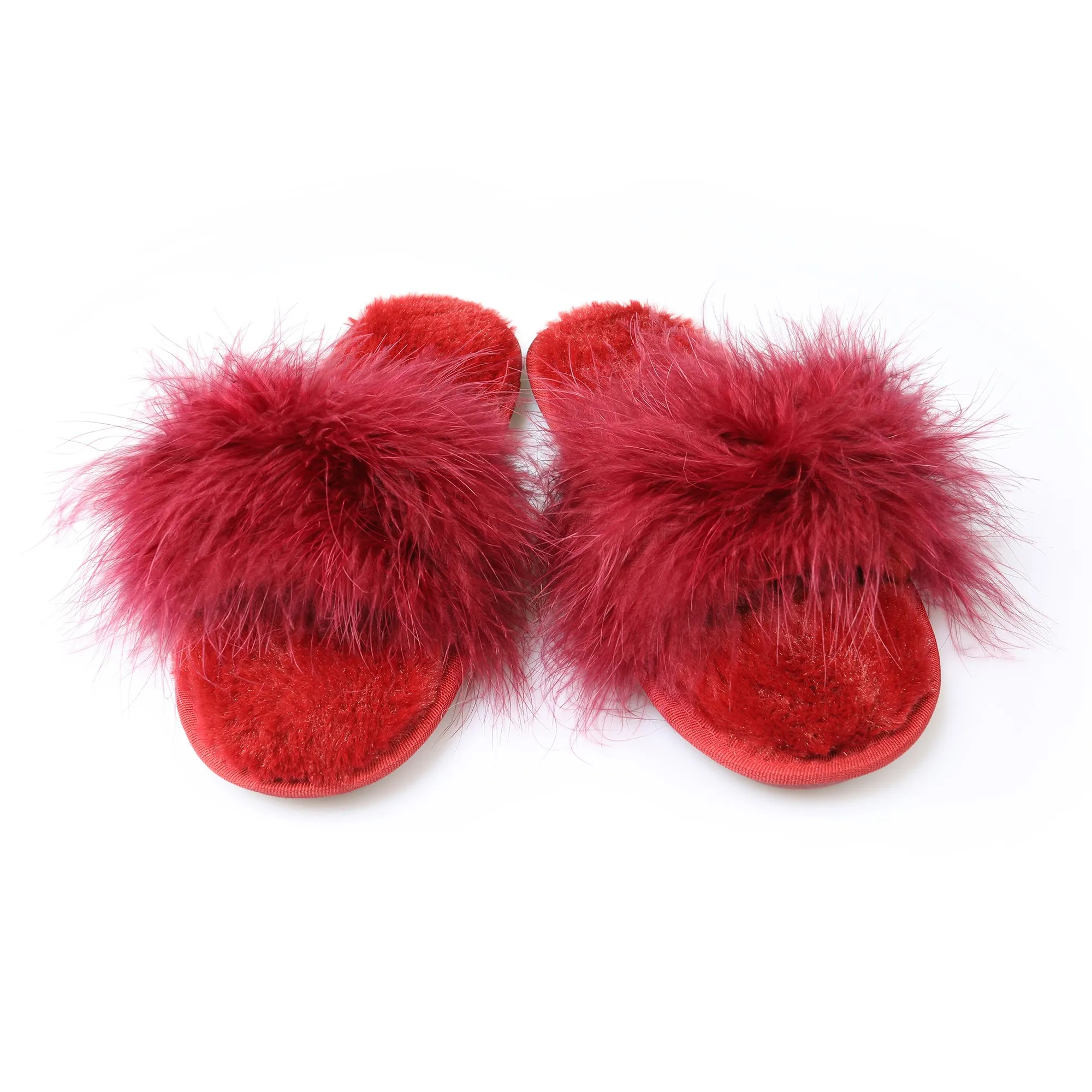 Fur Slippers Memory Foam Cozy House Slides Shoes