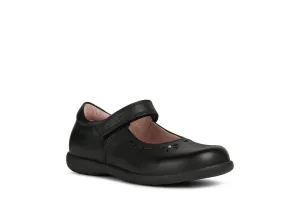 Geox Naimara Girls Black School Shoe