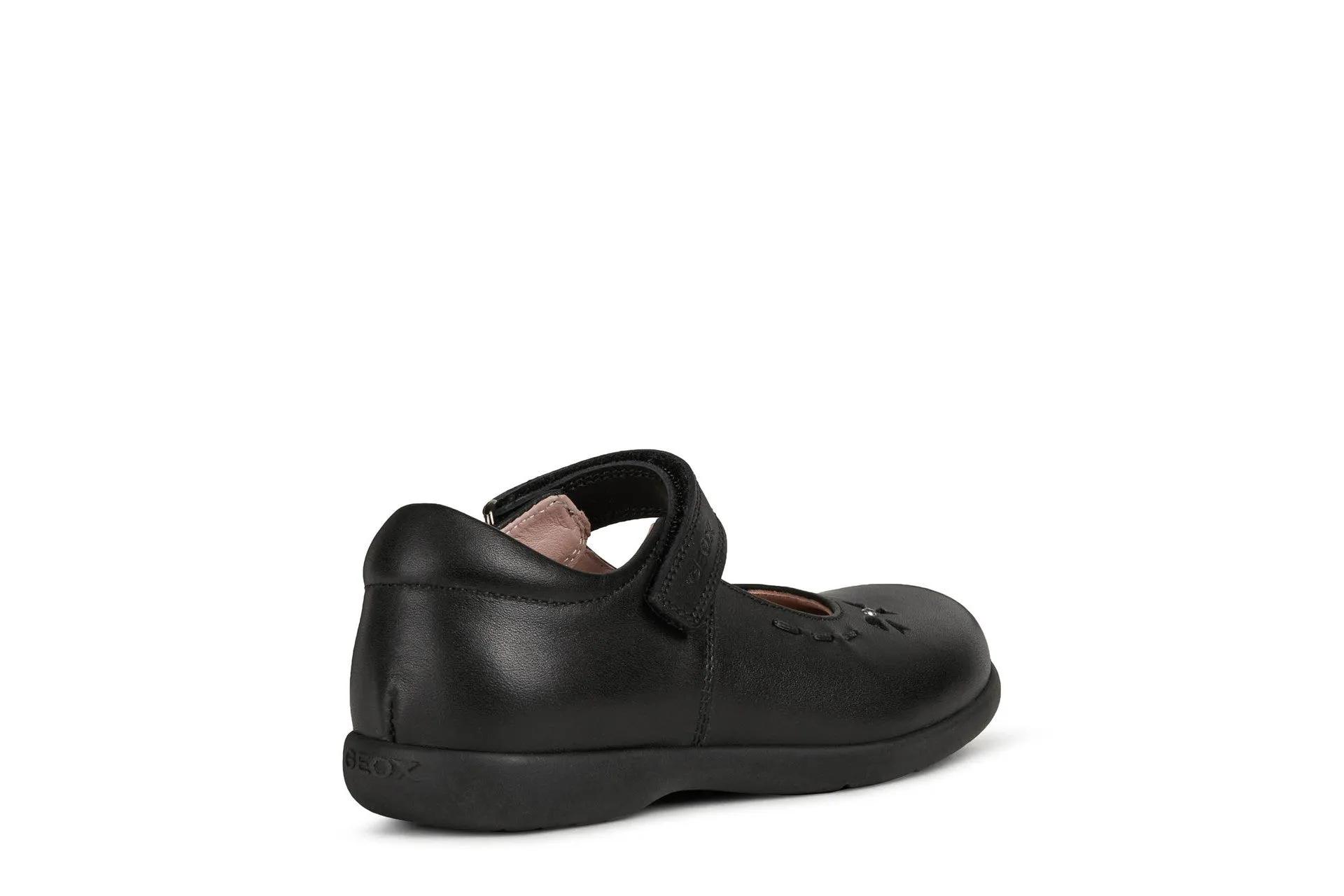 Geox Naimara Girls Black School Shoe