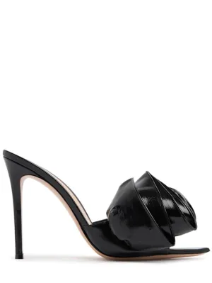 Gianvito Rossi   105mm Gabrielle patent leather mules 