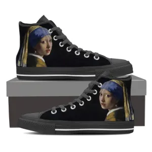 Girl with Pearl Earring High Top Women Shoes