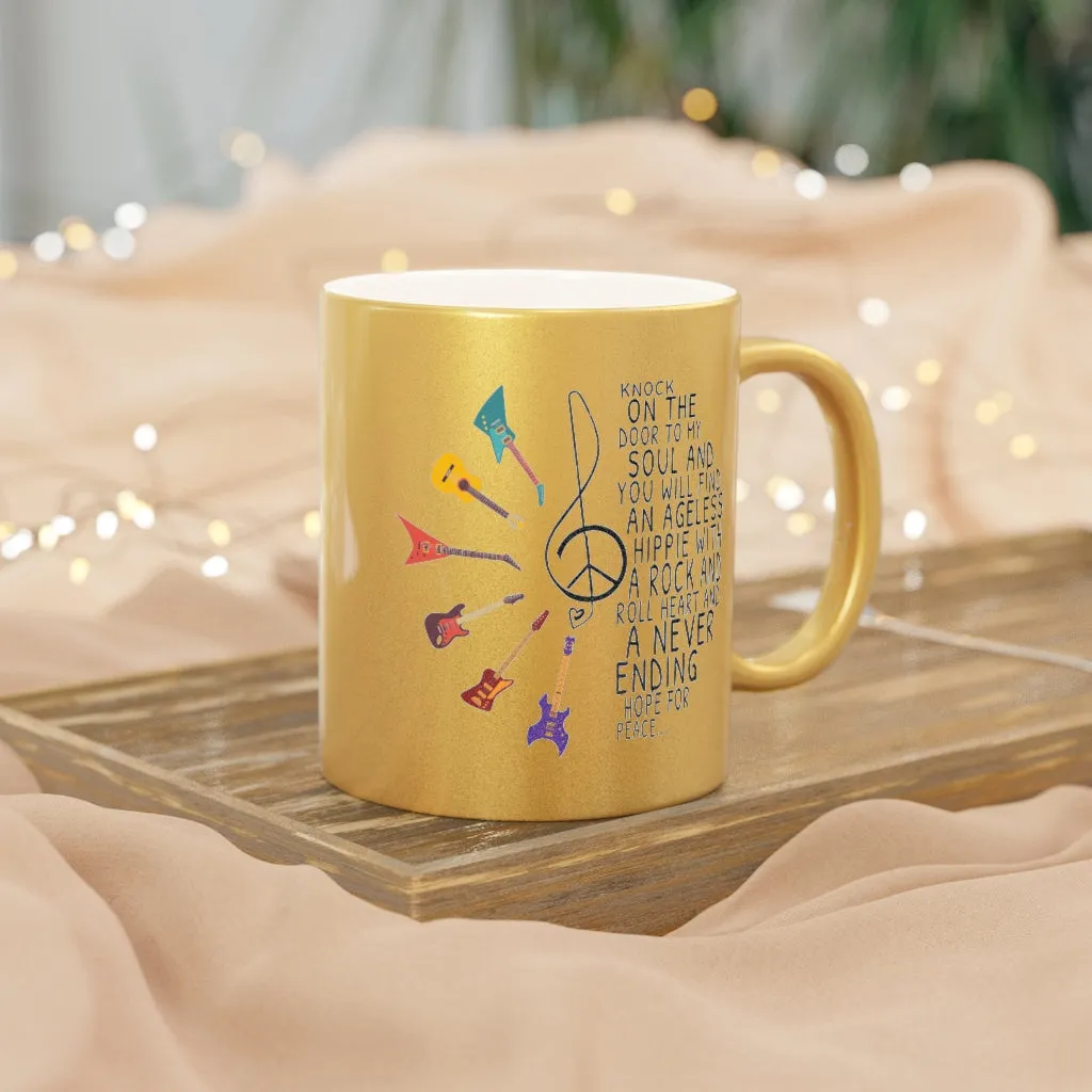 Give me the beat Metallic Mug (Silver / Gold)