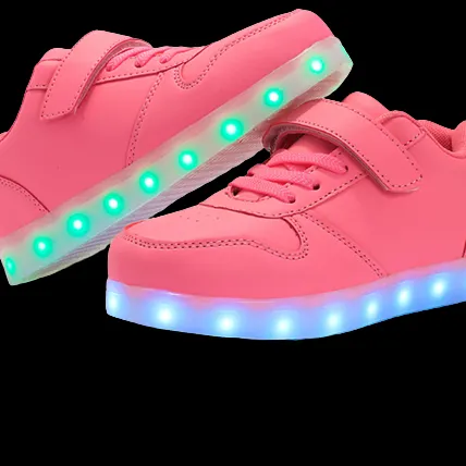 Glowing Night Led Shoes For Kids - Pink  | Kids Led Light Shoes