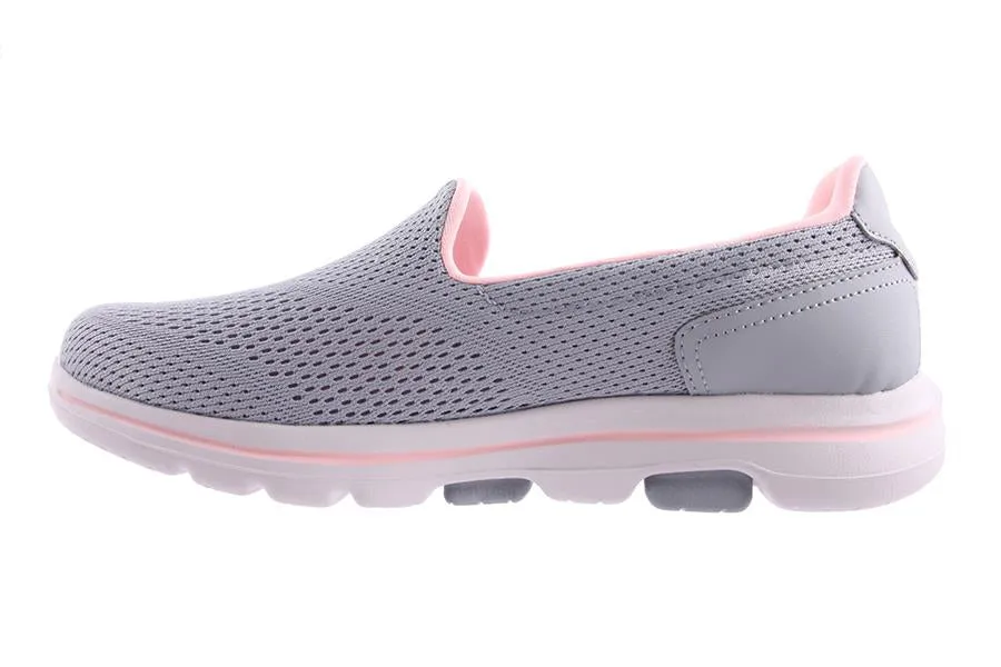 GO WALK 5 GREY/LIGHT PINK