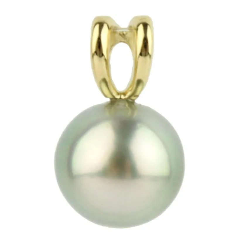 Golden Aqua Peacock 12.5mm Tahitian Pearl Pendant